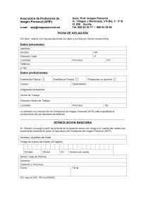 Bolet�n de afiliaci�n a la Asociaci�n de Profesores de Imagen Personal